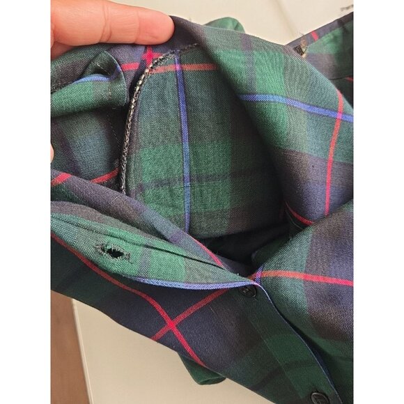 Women's Kloz Plaid Button Down Top 3/4 Sleeve Medium - Picture 6 of 7